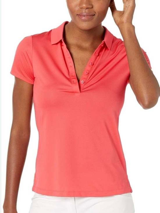 Nike Tops - Nike Women’s S Coral Dri-Fit Button Collar Golf Short Sleeve Polo
